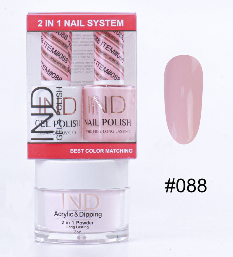 IND 3 IN 1 Combo Gel +Lacquer+dipping powder -