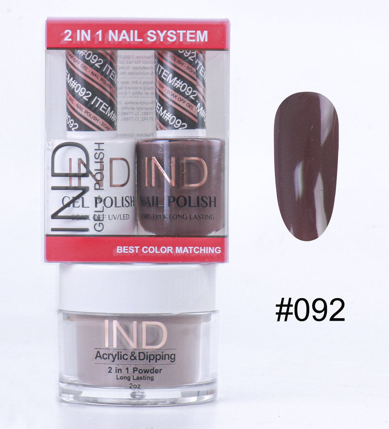 IND 3 IN 1 Combo Gel +Lacquer+dipping powder -