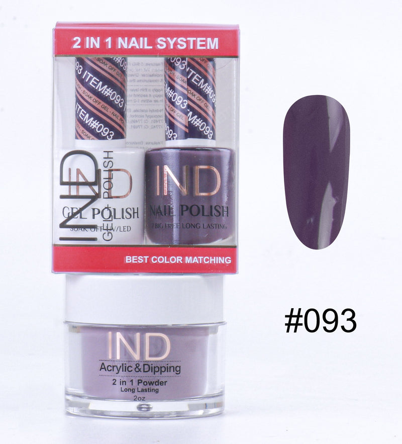 IND 3 IN 1 Combo Gel +Lacquer+dipping powder -