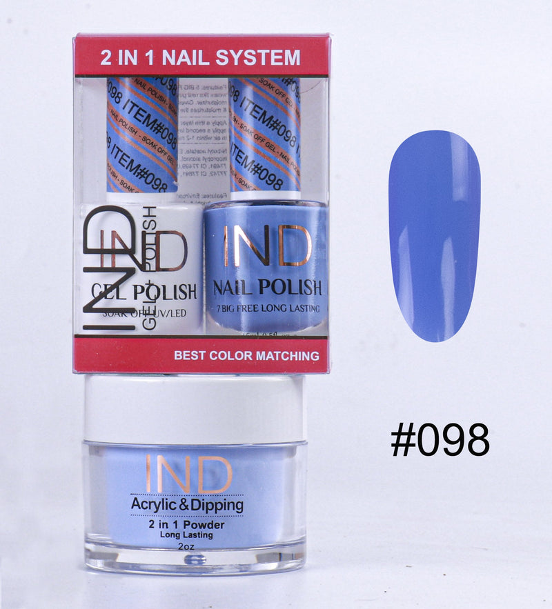 IND 3 IN 1 Combo Gel +Lacquer+dipping powder -