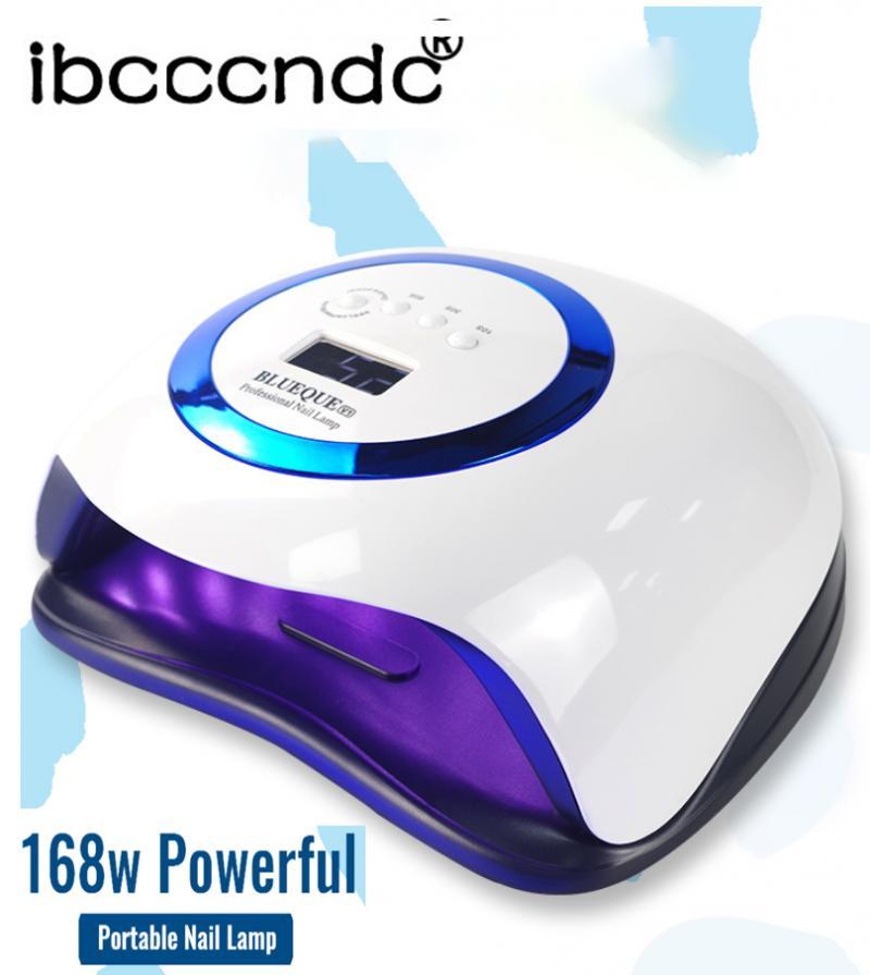 Ibcccndc 168W UV Lamp 42LED Nail Lamp Upgrade Manicure Lamp Nail Gel Dryer Lamp Professional Nail Material Cabin UV LED Nail Gel|Nail Dryers