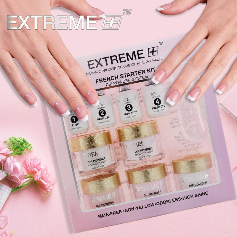 EXTREME+ French Starter Kit Dipping Powder. Complete and Easy-To-Use Powder Manicure Dipping Kit