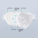 5 PCS  KN95 Respirator Face Mask - White (shipping from USA _ within 3 Business Days )