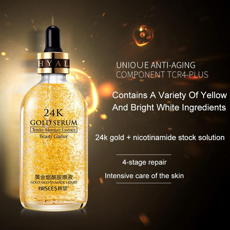 LAIKOU 24k Gold Face Serum Hyaluronic Acid Serum Moisturizer Essence Cream Whitening Day Creams Anti Aging Anti Wrinkle Acne Art|Serum