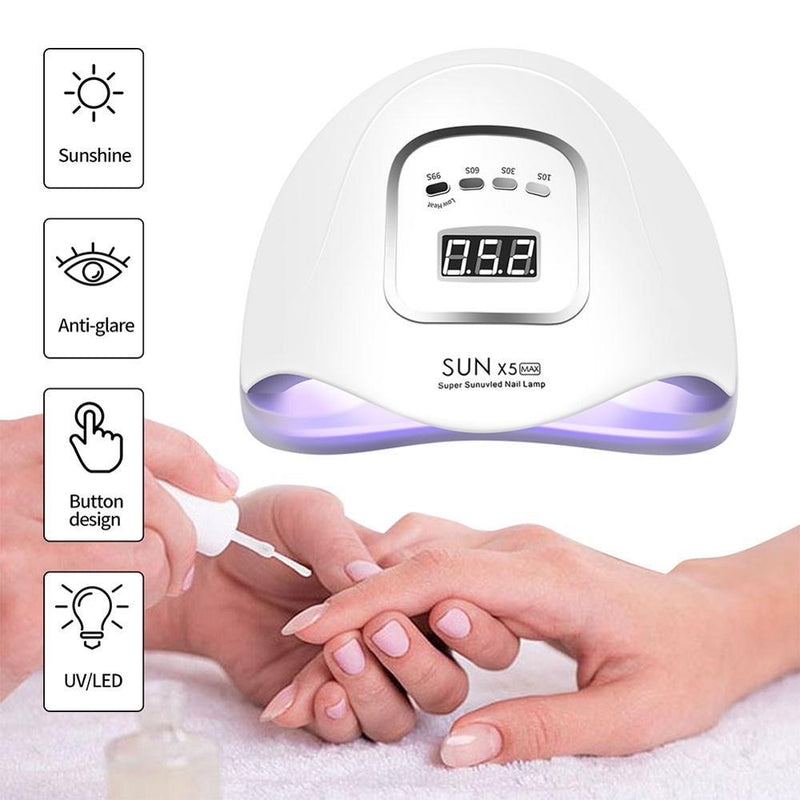 LED Nail Lamp for Manicure 80/54W Nail Dryer Machine UV Lamp For Curing UV Gel Nail Polish With Motion sensing LCD Display