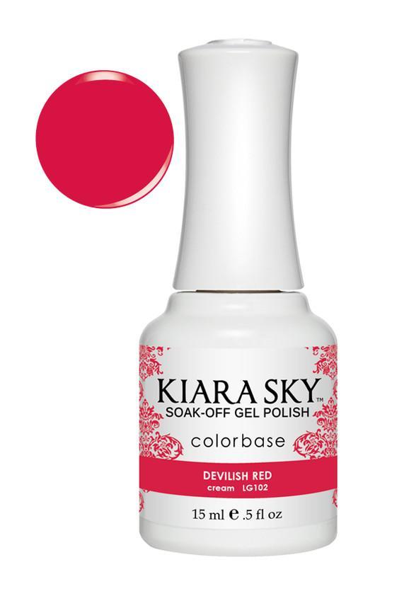 Kiara Sky Gel Polish - LG102 Devilish Red