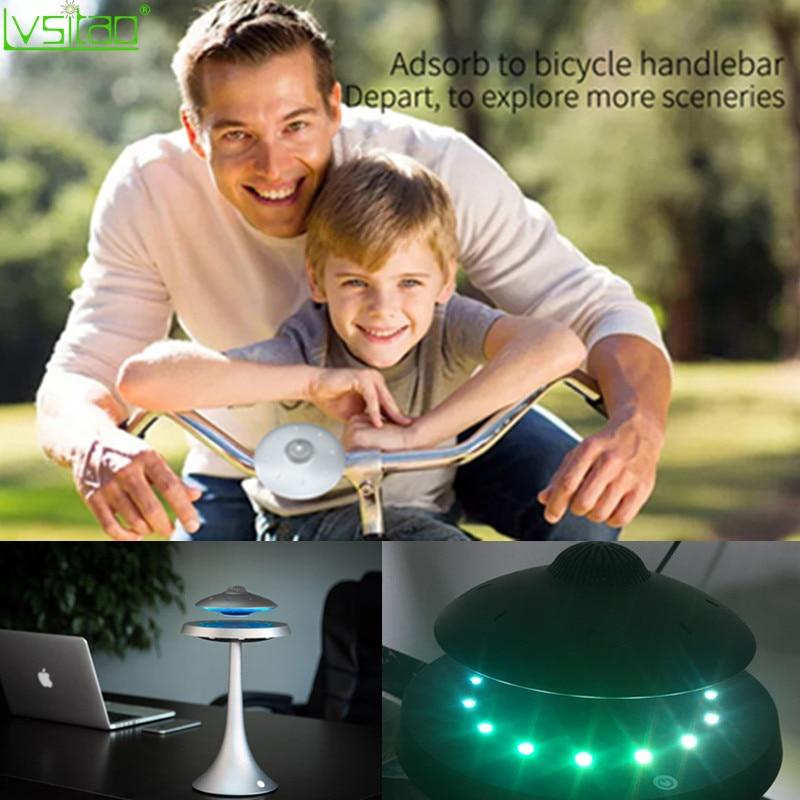 Levitating UFO speaker lamp Magnetic table lamp night light bluetooth bluetooth Surround Sound BT speaker creative gifts lamp|Novelty Lighting