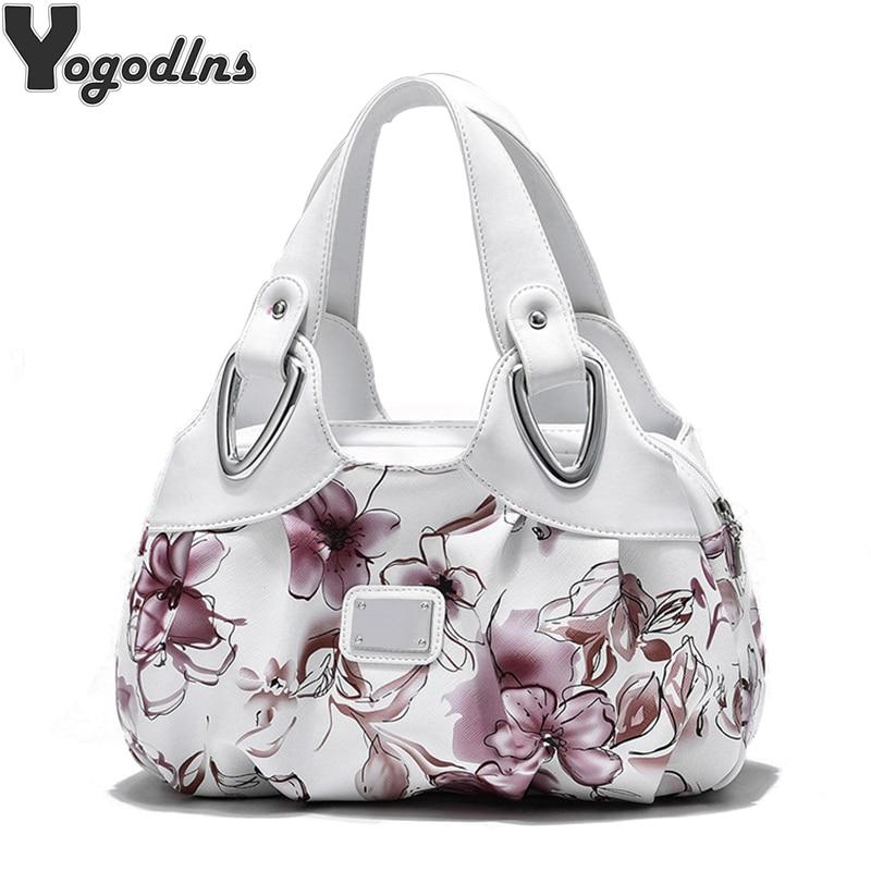 Luxury Flower Design Top handle Ladies Handbag Women Shoulder Bags PU Leather Messenger Purse Bag Female Tote sac a main