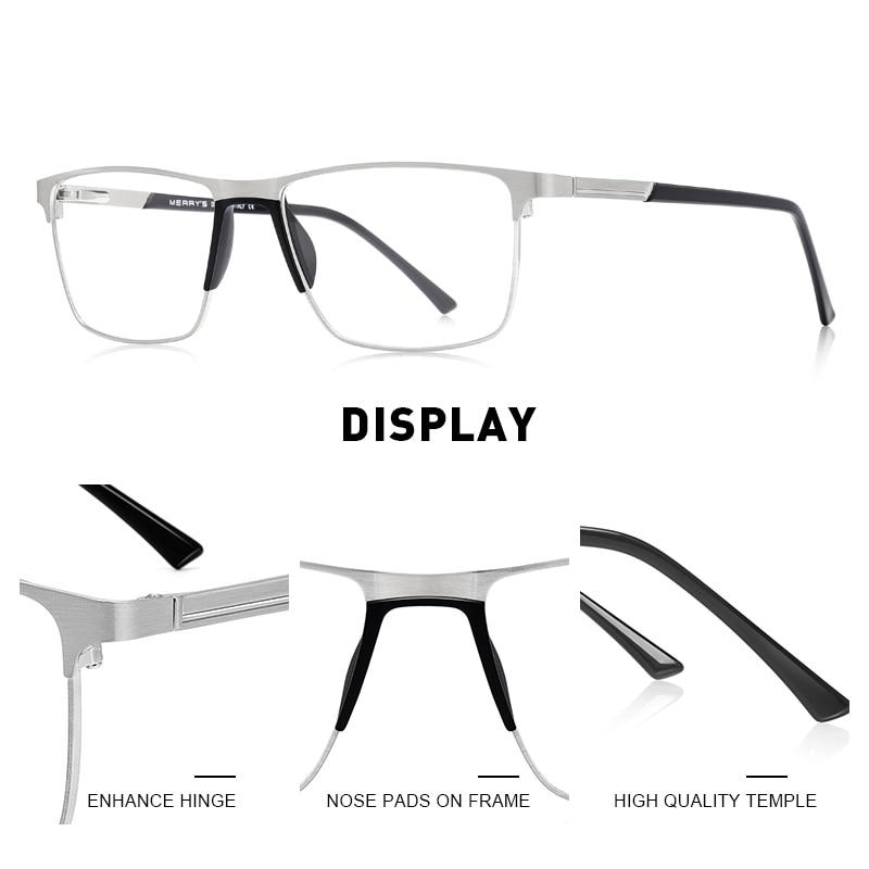 MERRYS DESIGN Anti Blue Light Blocking Men Reading Glasses CR 39 Resin Aspheric Glasses Lenses +1.00 +1.50 +2.00 +2.50 S2001FLH|Men's Reading Glasses