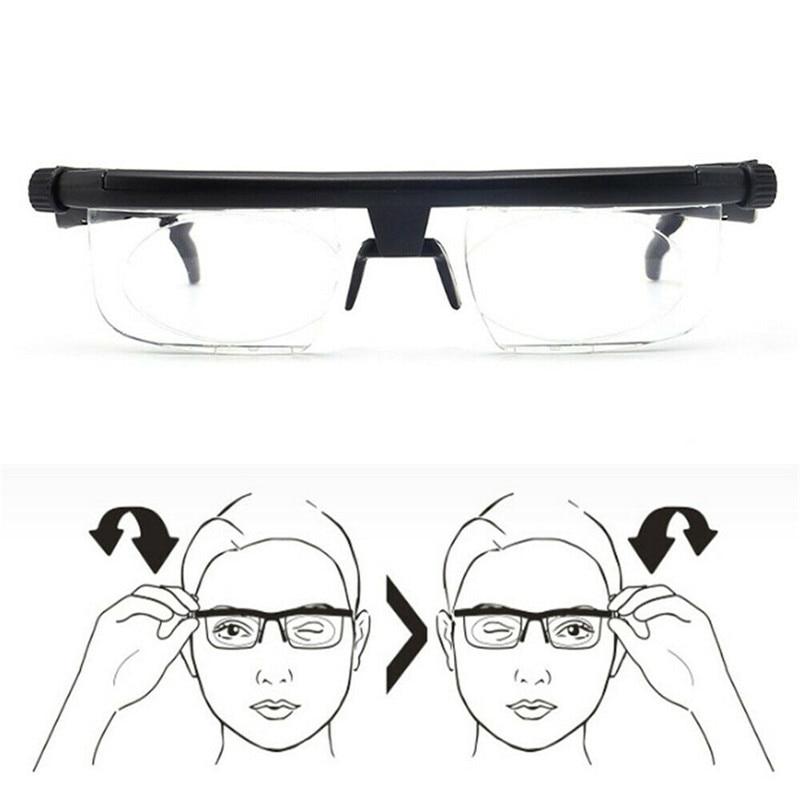 May Flower TR90 Magnifying Eyewear Double Vision Focus Dial Adjustable Glasses 6d to +3D Reading Myopia Presbyopic Glasses|Women's Reading Glasses