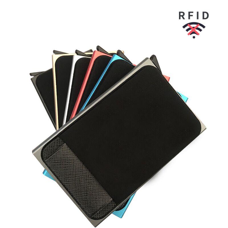 Men Business Aluminum Cash ID Card Holder RFID Blocking Slim Metal Wallet Coin Purse card case credit card wallet rfid wallet|Card & ID Holders