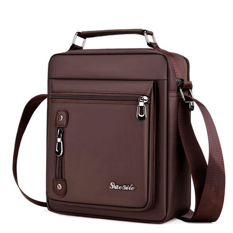 Men's Retro Style Oxford Cloth Material Multi Function Shoulder Bag Men's Casual Business Travel Handsome Messenger Bag