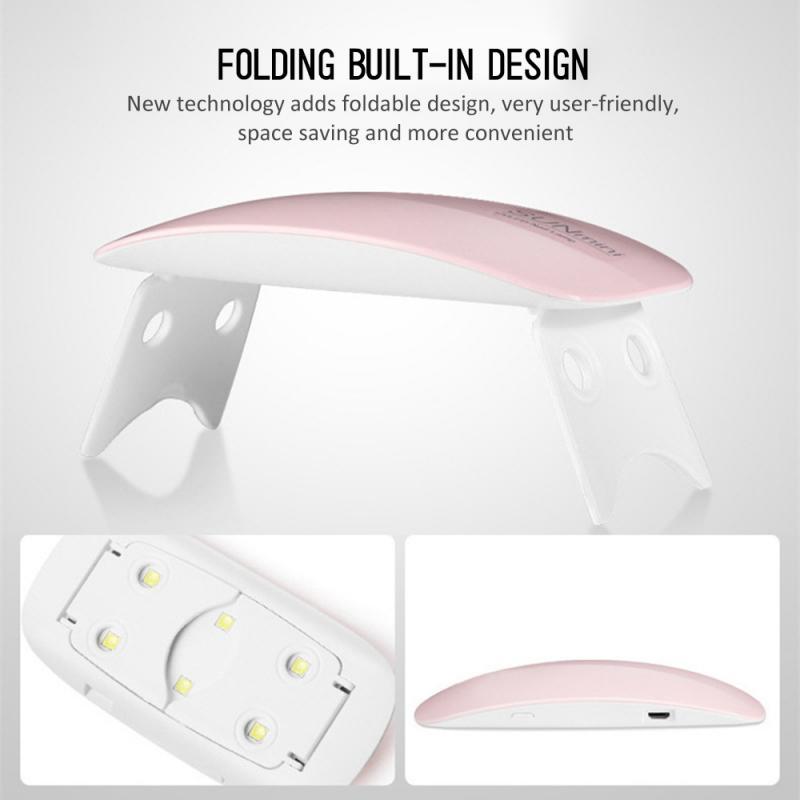 Mini LED Uv Lamp 6W Nail Lamp Portable Gel Lamp Professional Nail Dryer Lamp Nail Art Polish Light Manicure Machine Tool|Nail Dryers