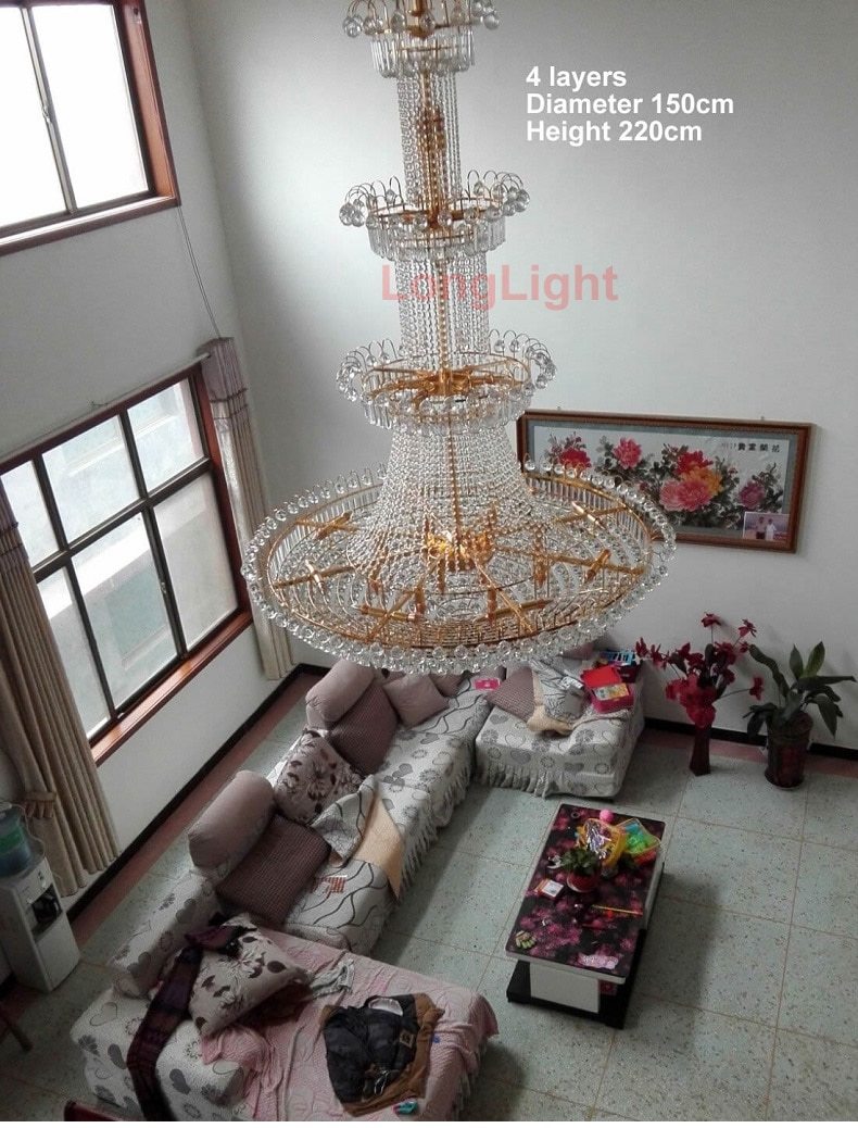 Modern Crystal Chandelier Lighting Large Lustre K9 Led Gold Crystal Chandelier Lamp Upscale Royal Living Room Hotel|crystal chandelier lighting|modern crystal chandelier lightingcrystal chandelier lamp