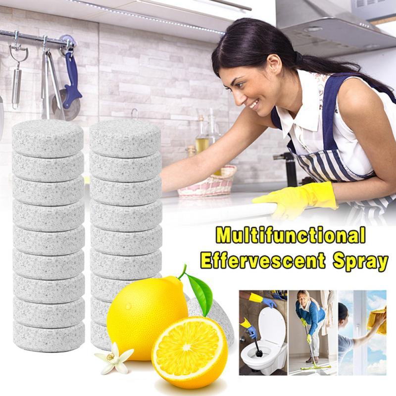 Multifunctional Effervescent Spray Concentrate lemon Home Cleaner Toilet Cleaner Chlorine Tablets Household Cleaning Tool|All-Purpose Cleaner