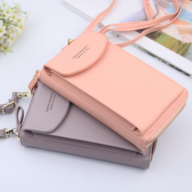 NEW Women's wallet messenger bag large capacity women's purse buckle zipper bag soft leather versatile women's bag shoulder bag|Wallets