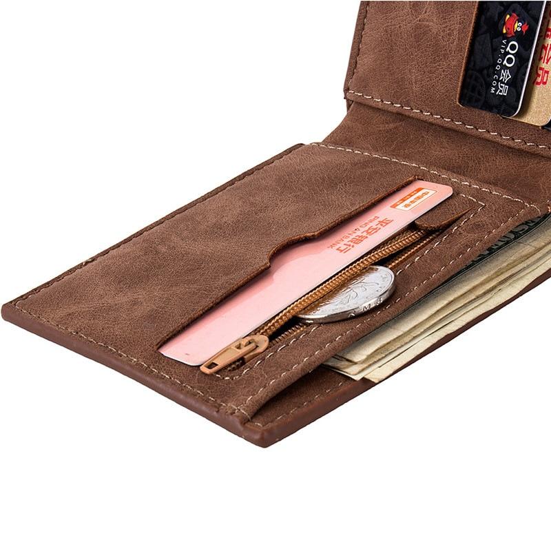 New Men Wallets Small Money Purses Wallets New Design Dollar Price Top Men Thin Wallet With Coin Bag Zipper Wallet L027|Wallets