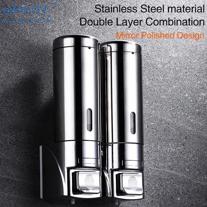 New soap dispenser wall mounted bathroom Hotel shampoo lotion liquid soap dispenser stainless steel hand soap dispenser|Liquid Soap Dispensers