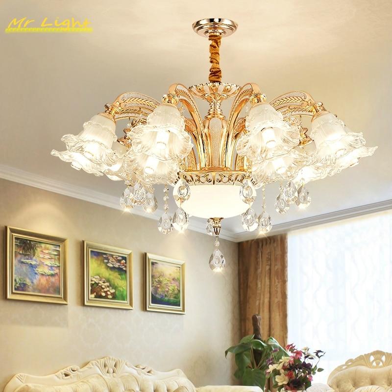 Nordic Luxury LED Chandelier Lighting Living Room Bedroom Crystal Ceiling Chandeliers Kitchen Hanging Lamps Home Decor Luminaria|Chandeliers