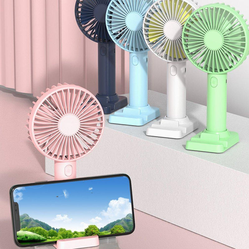 Portable Handheld Usb Multi angle Free Adjustment Fan Portable Small Fan with Mobile Phone Stand Function Hardware 3 Gear|Device Cleaners