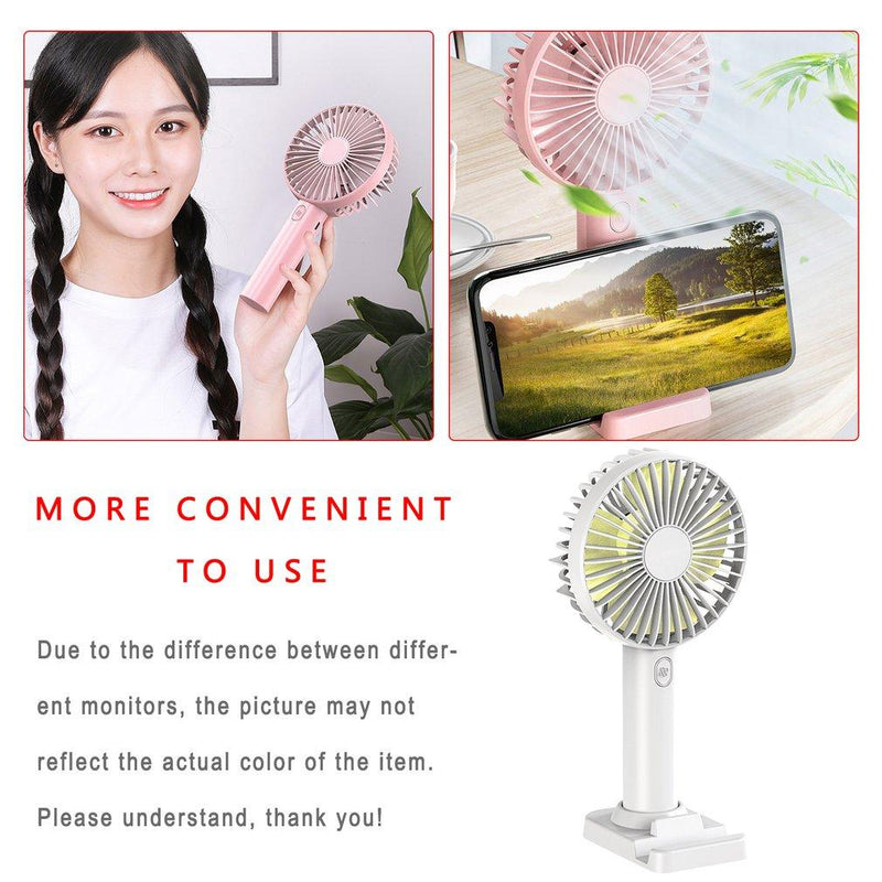 Portable Handheld Usb Multi angle Free Adjustment Fan Portable Small Fan with Mobile Phone Stand Function Hardware 3 Gear|Device Cleaners