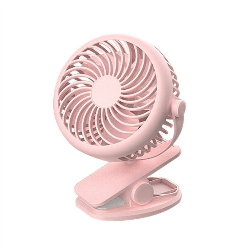 Portable Mini Mute Fan 2 Ways Desktop+Clips On Rechargeable Rotatable Mini Portable Handheld Charging Small Fan