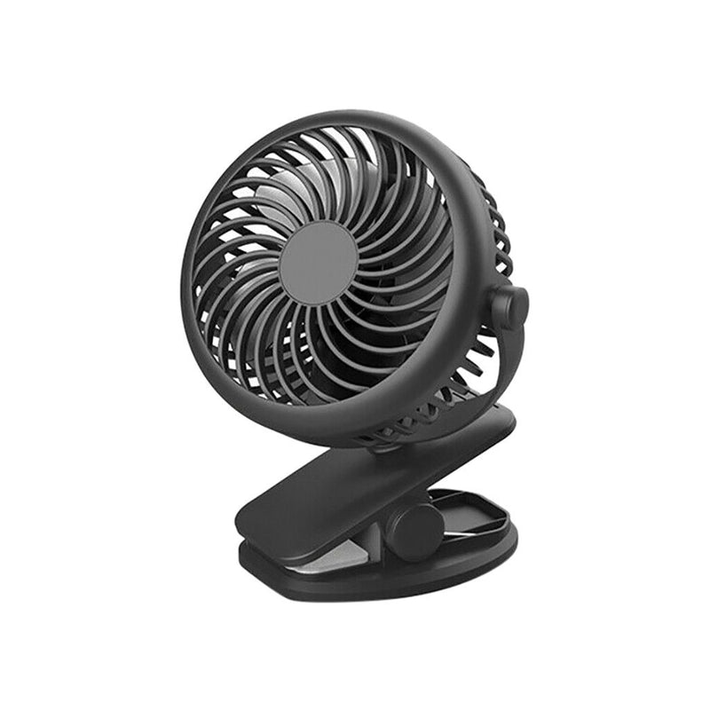 Portable Mini Mute Fan 2 Ways Desktop+Clips On Rechargeable Rotatable Mini Portable Handheld Charging Small Fan