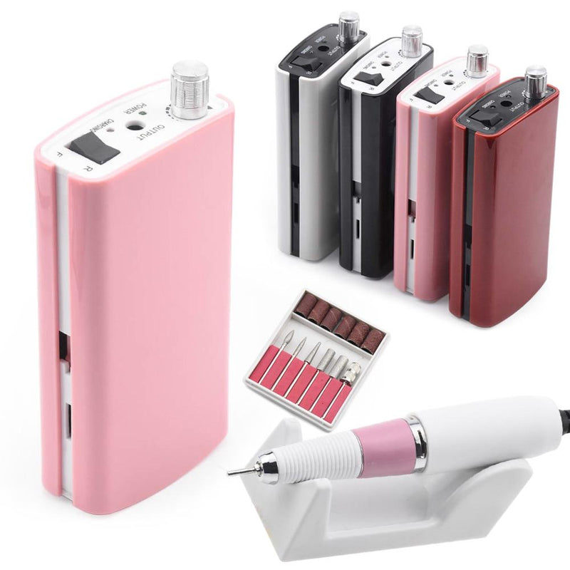 Portable Rechargeable Nail Drill Machine 36W 35000RPM Manicure Machine Electric Nail File Nail Art Tools Set for Nail Drill bits|Electric Manicure Drills