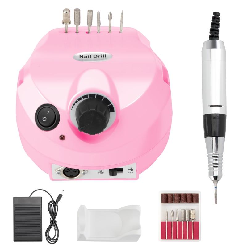 Pro Electric Nail Drill Manicure Machine Set Nail Art Equipment 35000RPM for Manicure Pedicure Nail File Tools Polish Bits|Electric Manicure Drills