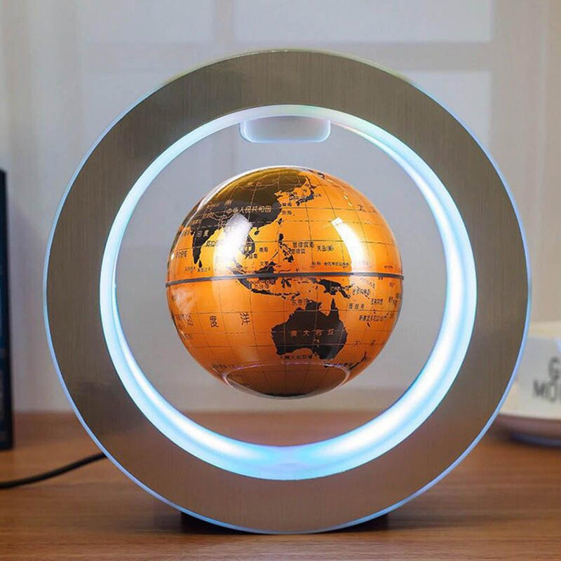 Round LED World Map Floating Globe Magnetic Levitation Light Anti Gravity Magic|Novelty Lighting