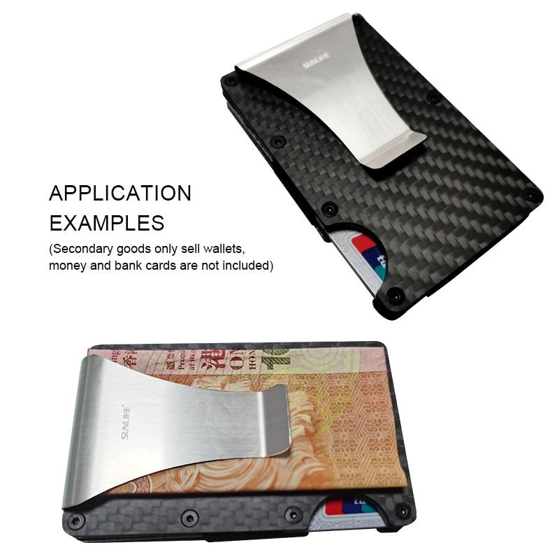 SULIKE new Fashion Slim Carbon Fiber Credit Card Holder RFID Non scan Metal Wallet Purse Male Carteira Masculina Billetera|Game Collection Cards