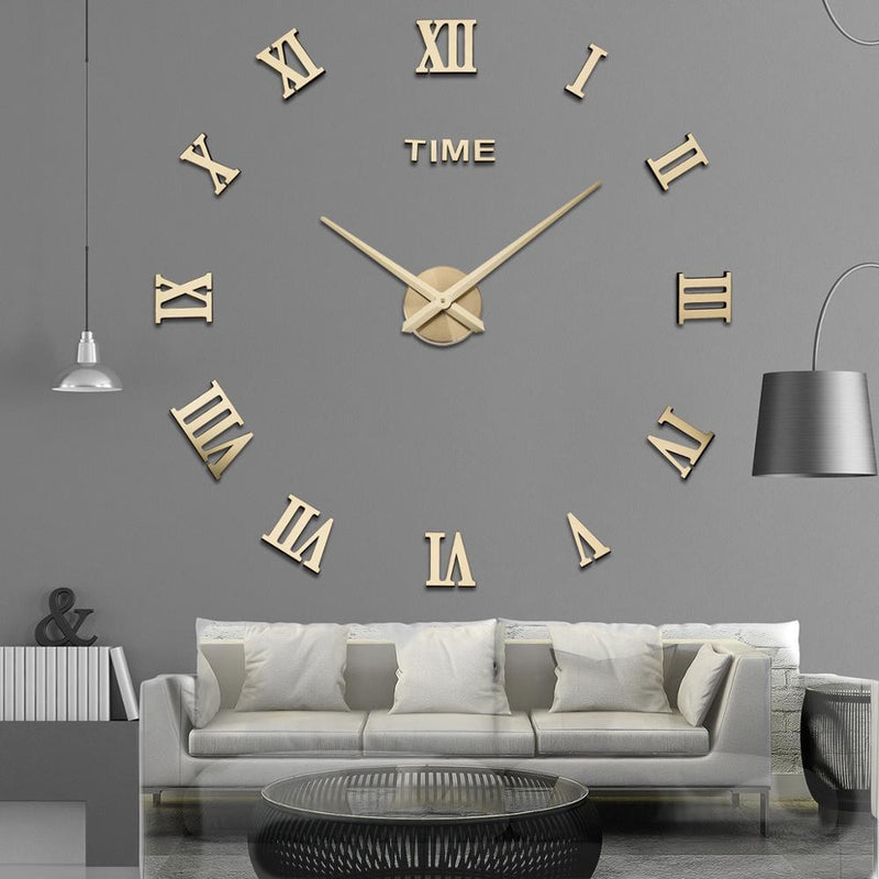 Special Offer 3d Big Acrylic Mirror Wall Clock Diy Quartz Watch Still Life Clocks Modern Home Decoration Living Room Stickers|Wall Clocks