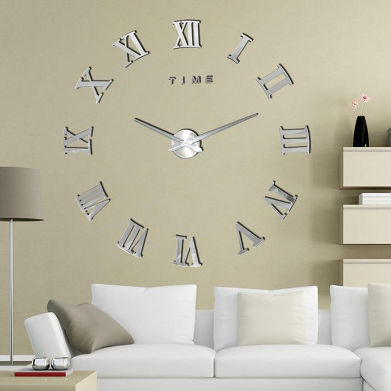 Special Offer 3d Big Acrylic Mirror Wall Clock Diy Quartz Watch Still Life Clocks Modern Home Decoration Living Room Stickers|Wall Clocks