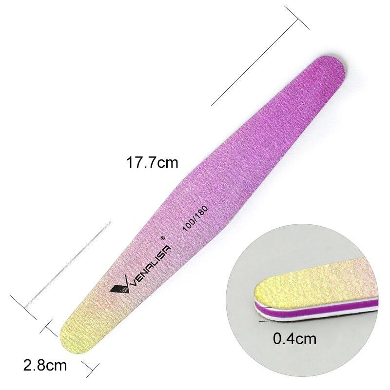 Venalisa Nail File 100/180 Nail Buffer 5 piece Nail Tool For Manicure Pedicure Gel Polish Cuticle Remover Nail Art Accessories|Nail Gel