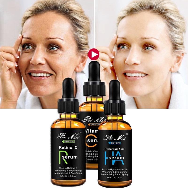 Vitamin C Whitening Face Serum Retinol C Hyaluronic Acid Moisturizing Firming Anti Aging Ant Wrinkle Anti Acne Essence Skin Care|Serum