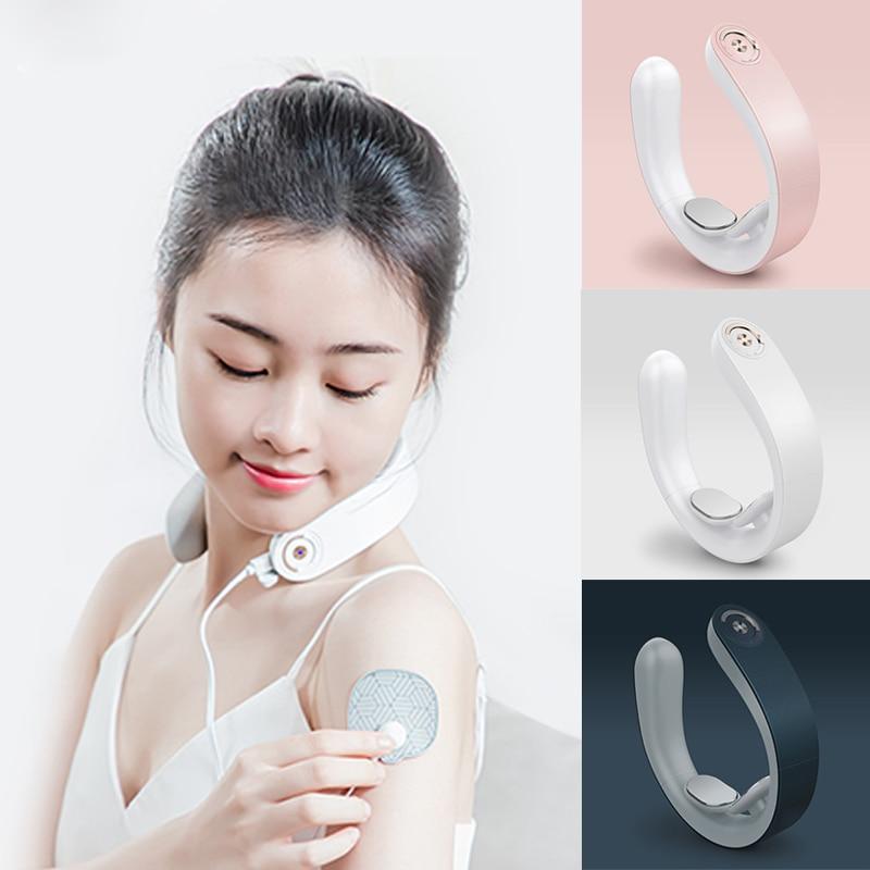 Wireless Cervical Traction Collar Pain Relief Massage Device Pulse Heating Neck Massager 3D Floating Electrode Pads Home Travel|Neck Massage Instrument