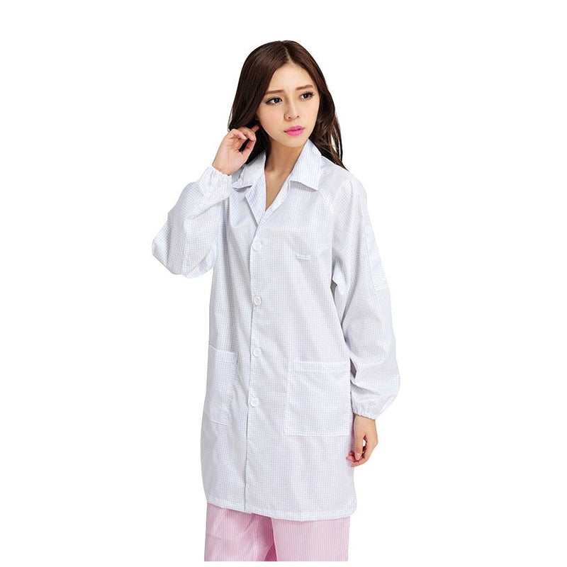 Women Disposable Clothing Adult Solid Long Sleeve Gown Antistatic Gown Dust free Clothing 2020 New Fashion Women Clothing|Lab Coats