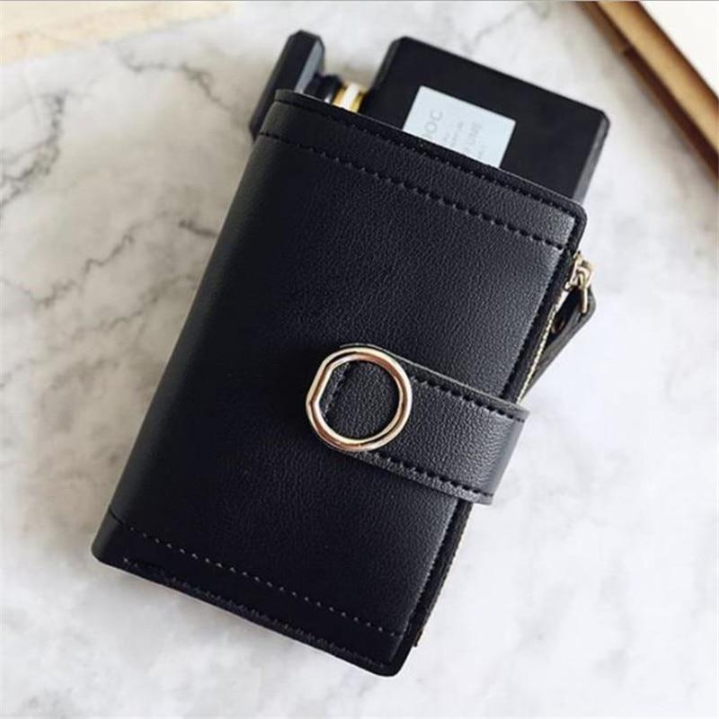 Women Wallets Small Pu Purse Ladies Card Holder Bags For Women Short Clutch Female Leather Purse Money Clip Purses Bolsa Brand|Wallets