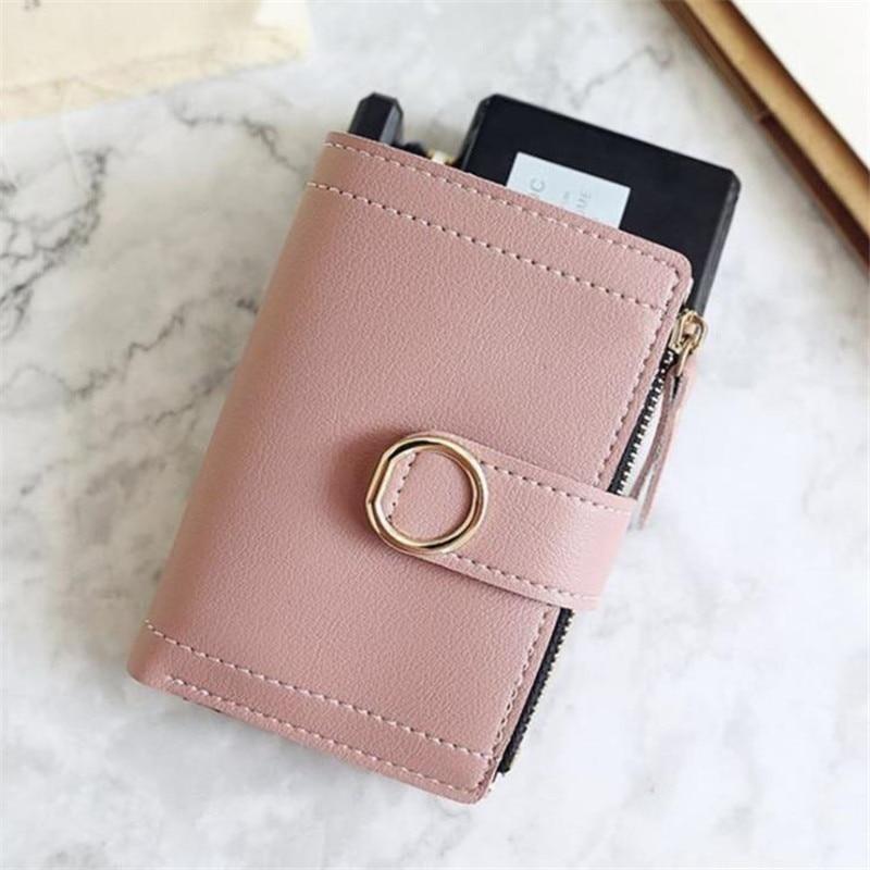 Women Wallets Small Pu Purse Ladies Card Holder Bags For Women Short Clutch Female Leather Purse Money Clip Purses Bolsa Brand|Wallets