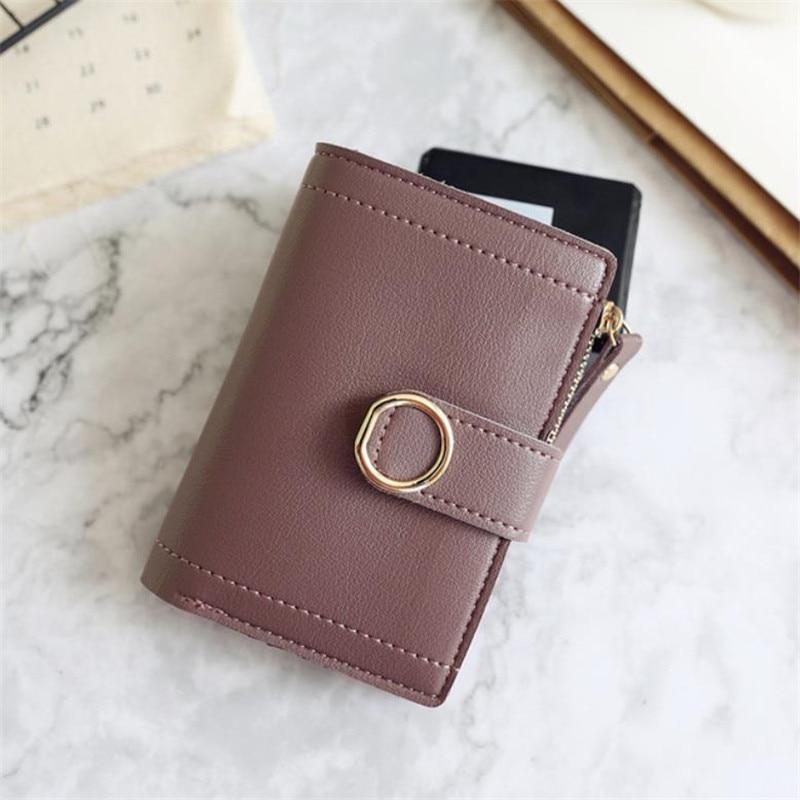 Women Wallets Small Pu Purse Ladies Card Holder Bags For Women Short Clutch Female Leather Purse Money Clip Purses Bolsa Brand|Wallets