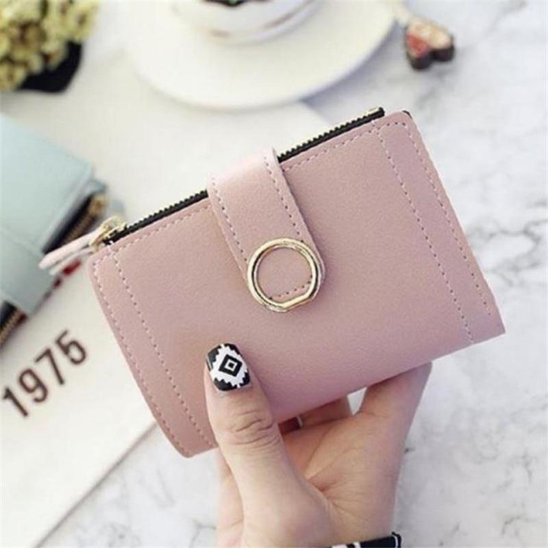 Women Wallets Small Pu Purse Ladies Card Holder Bags For Women Short Clutch Female Leather Purse Money Clip Purses Bolsa Brand|Wallets