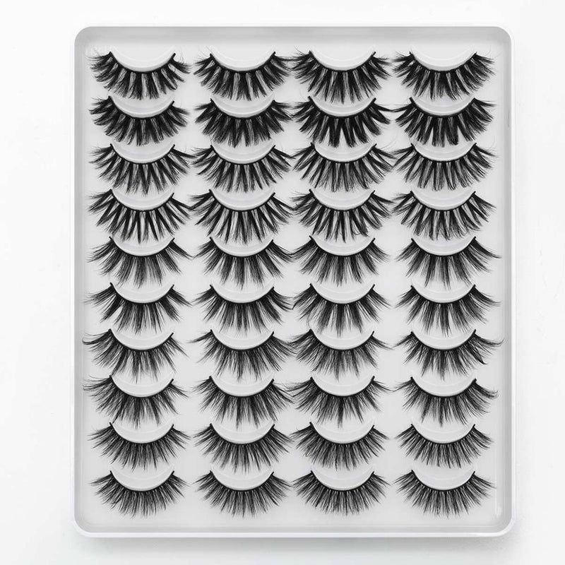 8/20 Pairs 3D Mink Lashes Natural False Eyelashes Dramatic Volume Fake Lashes Makeup Eyelash Extension Silk Handmade Eyelashes|False Eyelashes