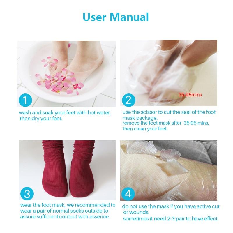 3pair=6 piece Exfoliating Foot Mask Foot Patch Magic Skin Peeling Dead Skin Feet Mask Socks Sosu Socks for Pedicure Socks Cream|Feet