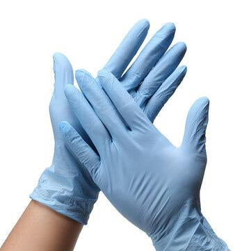 100pcs/box Disposable Nitrile Glove Safety Abrasion Resistance Antibacterial Protective Gloves