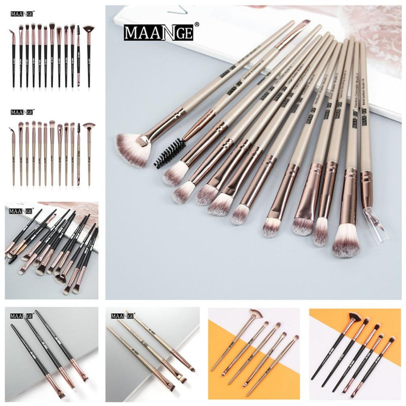 MAANGE Pro 3/5/12 pcs/lot Makeup Brushes Set Eye Shadow Blending Eyeliner Eyelash Eyebrow Brushes For Makeup New|Eye Shadow Applicator