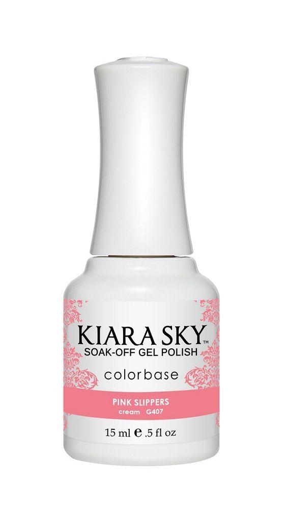 KIARA SKY GEL + MATCHING LACQUER (DUO) - G407 Pink Slippers