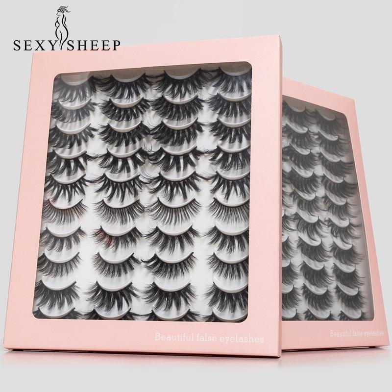 8/20 Pairs 3D Mink Lashes Natural False Eyelashes Dramatic Volume Fake Lashes Makeup Eyelash Extension Silk Handmade Eyelashes|False Eyelashes