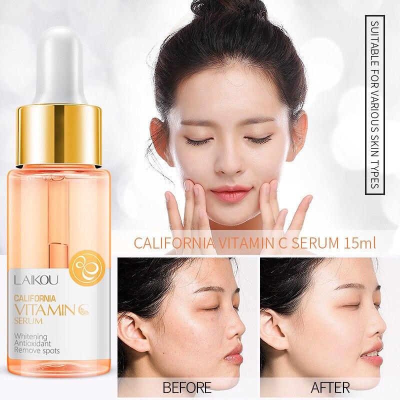 15ml Vitamin C Whitening Facial Serum Hyaluronic Acid Moisturizing Acne Removal Anti wrinkle Anti Aging Face Care Essence liquid|Serum