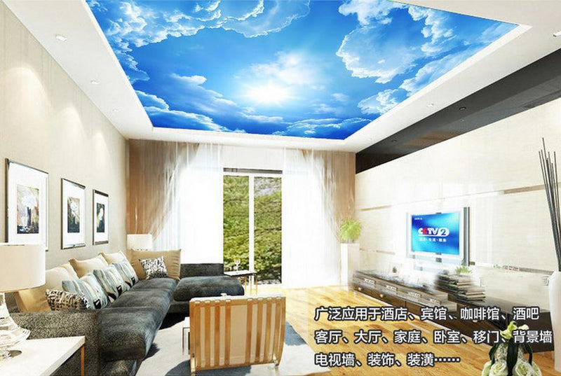 custom 3d ceiling The sun and blue sky wallpaper for walls 3d ceiling murals 3d wallpaper living room ceiling photo wallpaper|room ceiling|wallpaper for walls 3dsky wallpaper