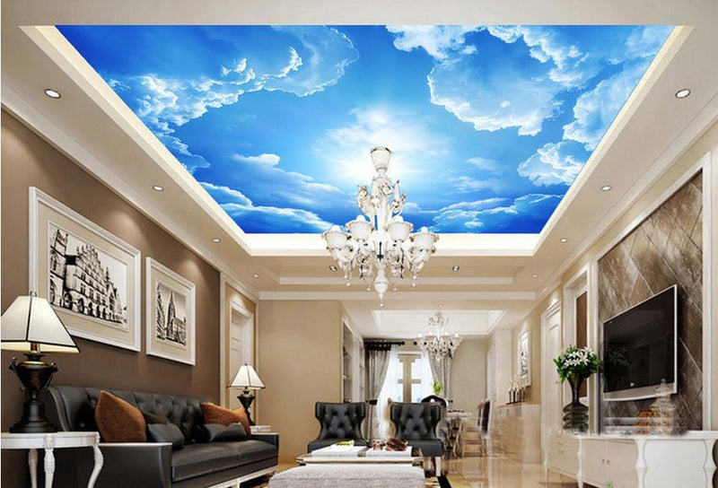 custom 3d ceiling The sun and blue sky wallpaper for walls 3d ceiling murals 3d wallpaper living room ceiling photo wallpaper|room ceiling|wallpaper for walls 3dsky wallpaper